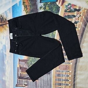 Reformation High Waisted Button Fly Black Jeans Size 27